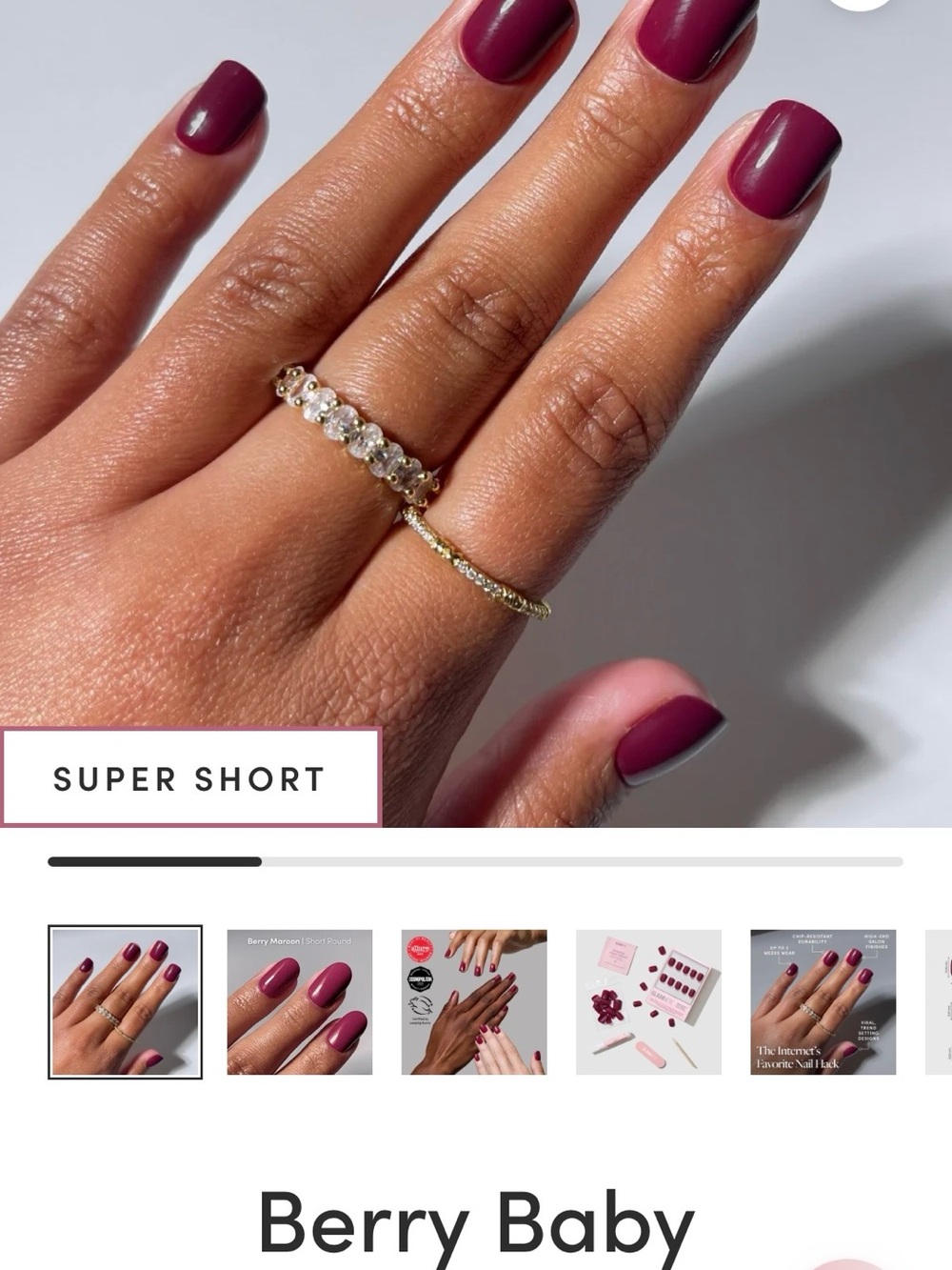 Set of 3 Glamnetic Press-On Nails - Super Short | NWT - Picture 2 of 11